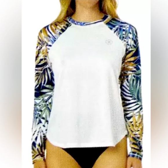 Hurley Long Sleeve Rash Guard Swim Shirt Swim UPF 50+ in White (S) - Picture 11 of 11